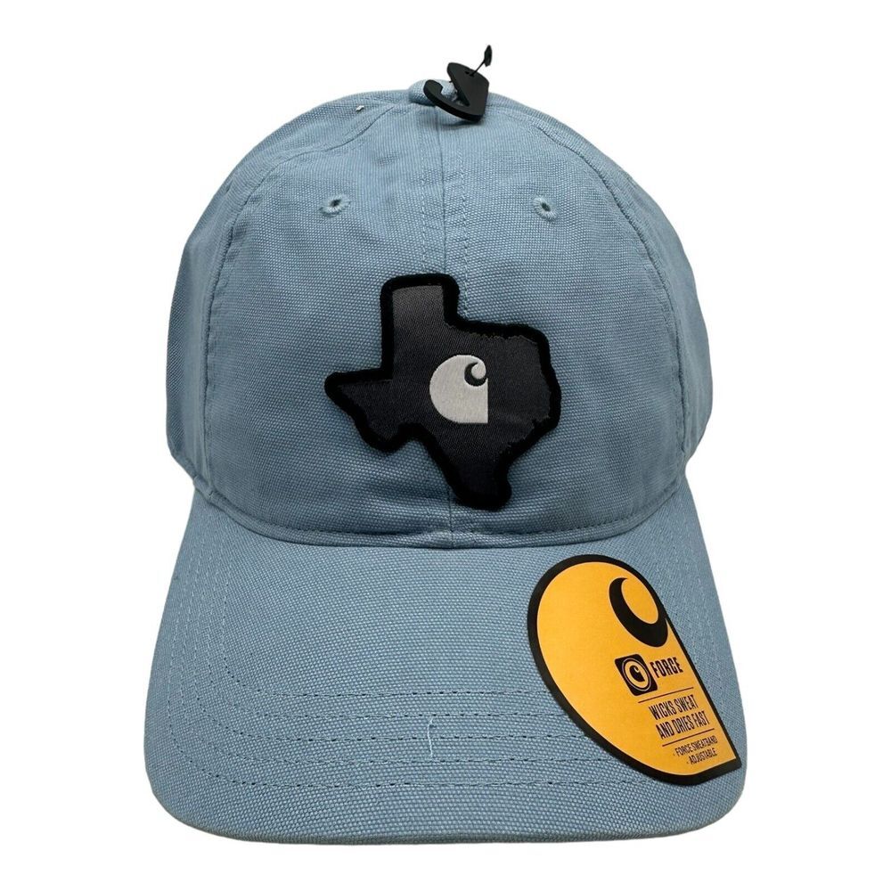Carhartt Canvas Texas Patch Hat Cap Blue Strapback One Size‎ AH5527-M